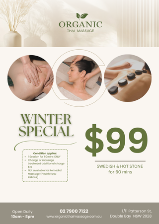 🔥 Beat the Winter Chill! 🔥 at Organic Thai Massage Therapy Newtown Sydney